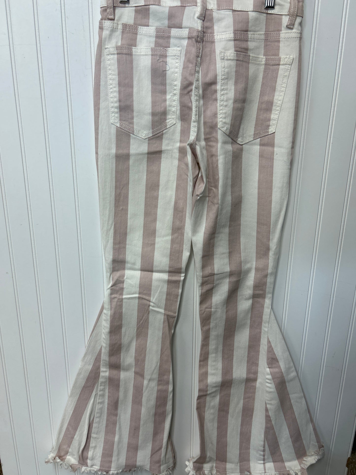 Jeans Flared By Altard State In Pink & White, Size:S