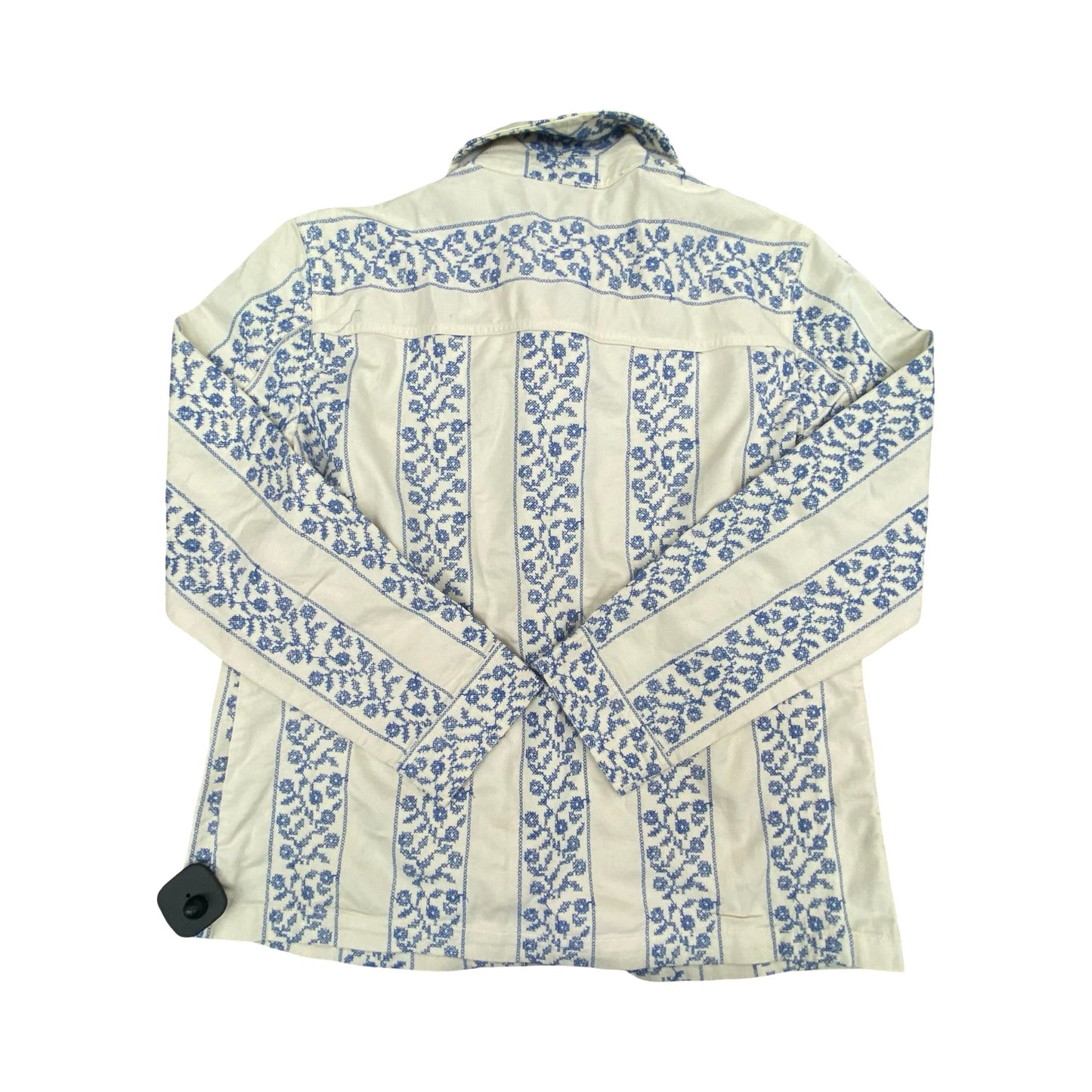 Jacket Other By Loft In Blue & Cream, Size:S