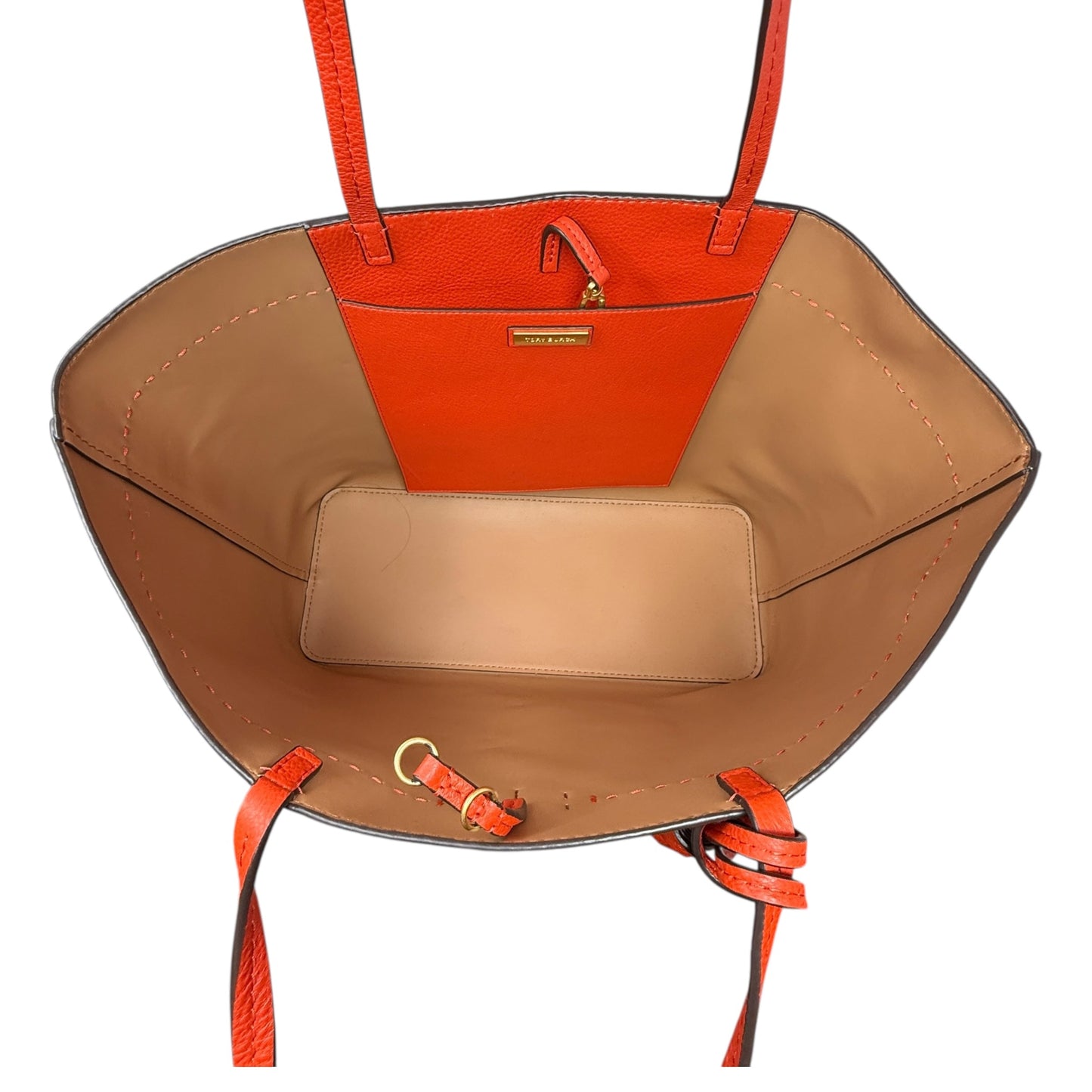 McGraw Pebbled Leather Tote Designer By Tory Burch, Size: Large