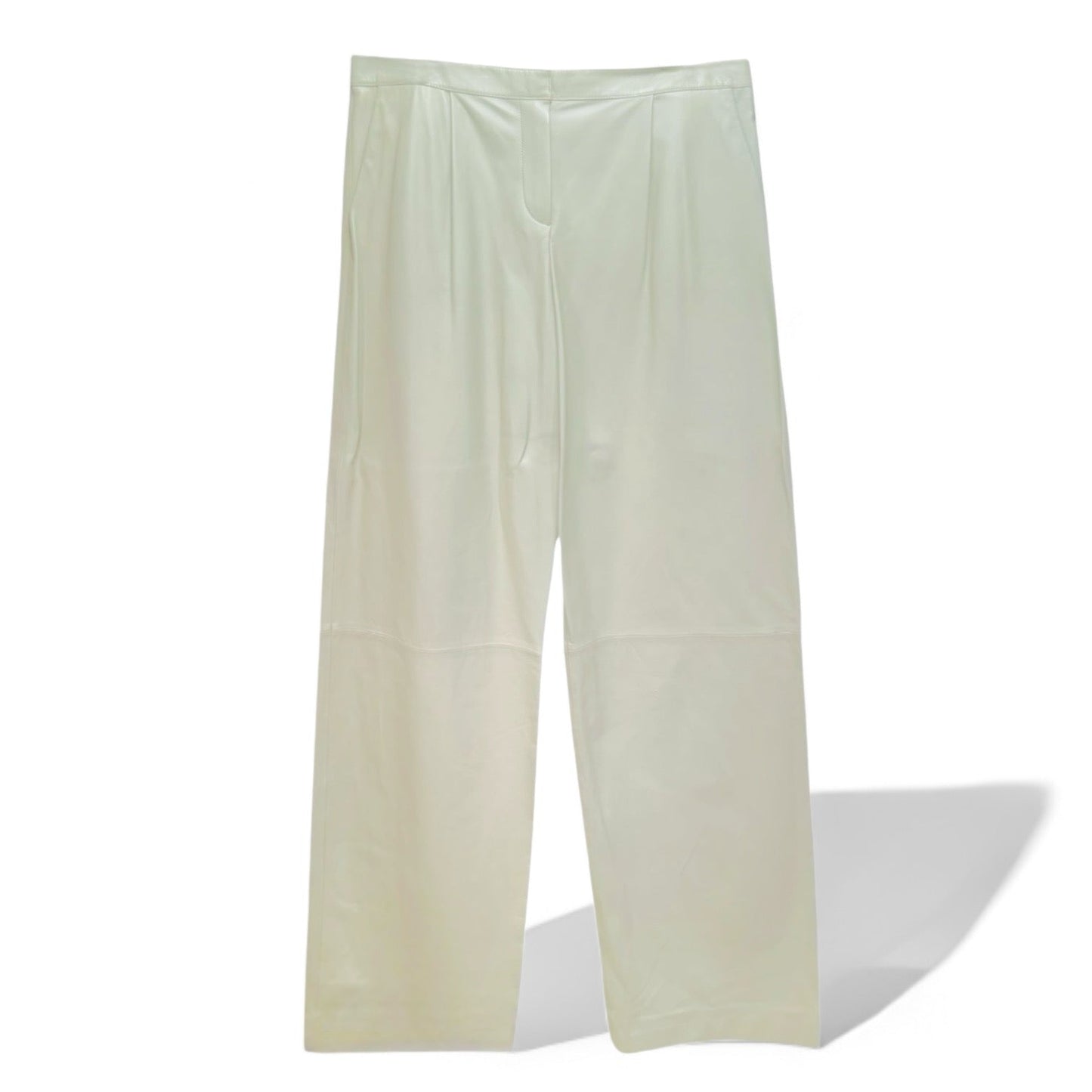 Lambskin Leather Dress Pants By Theory In Tan, Size: 12