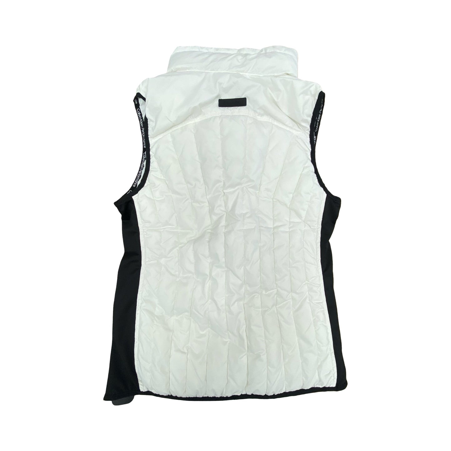 Vest Puffer & Quilted By Calvin Klein In Black & White, Size:M