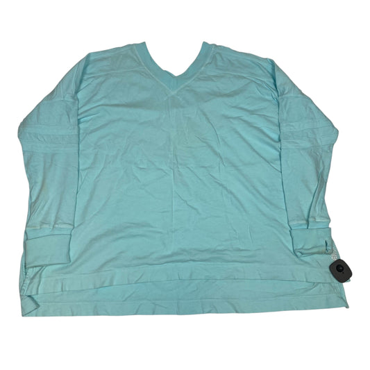 ATHLETIC TOP LS CREWNECK by FREE PEOPLE in BLUE, Size:S