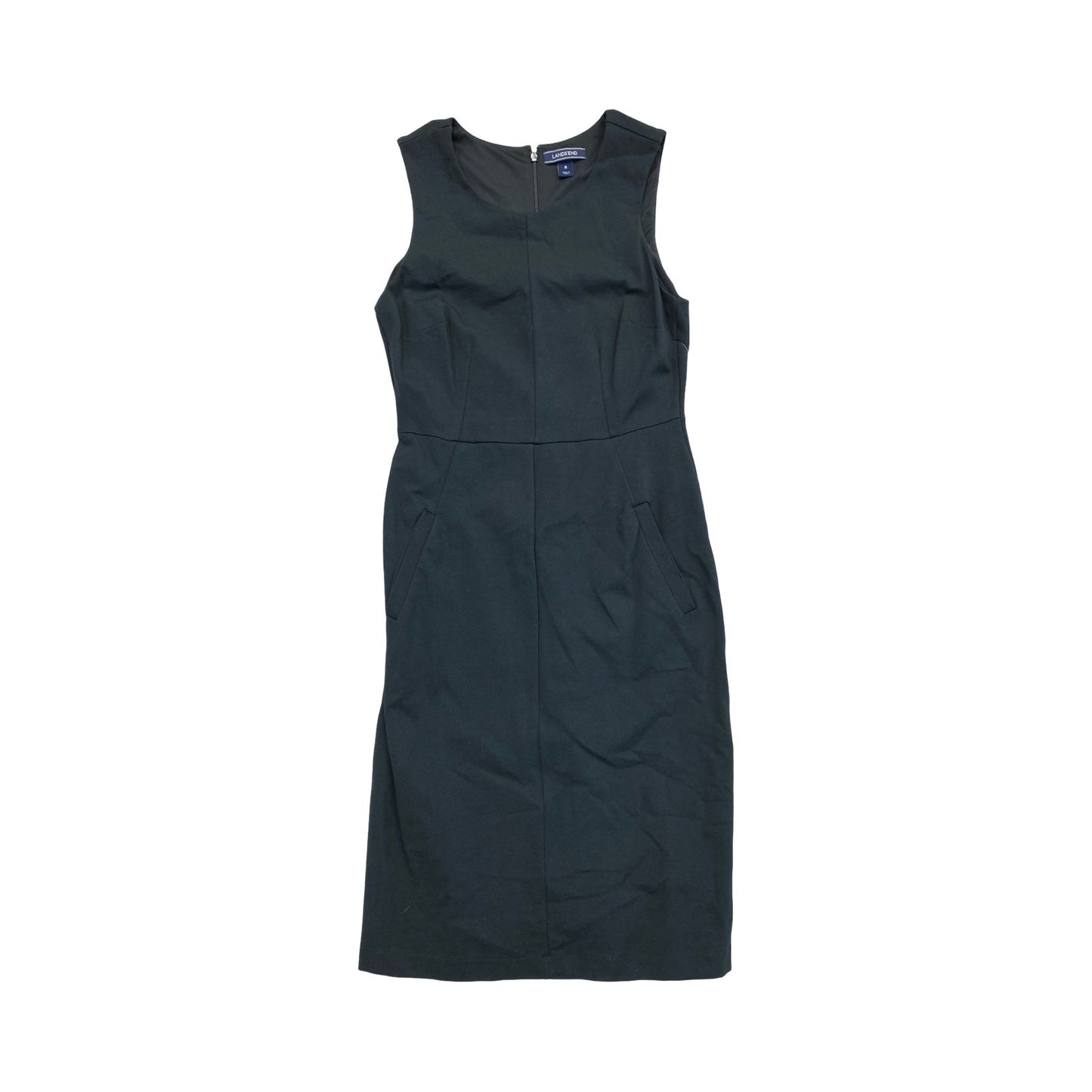 Dress Party Midi By Lands End In Black, Size:8