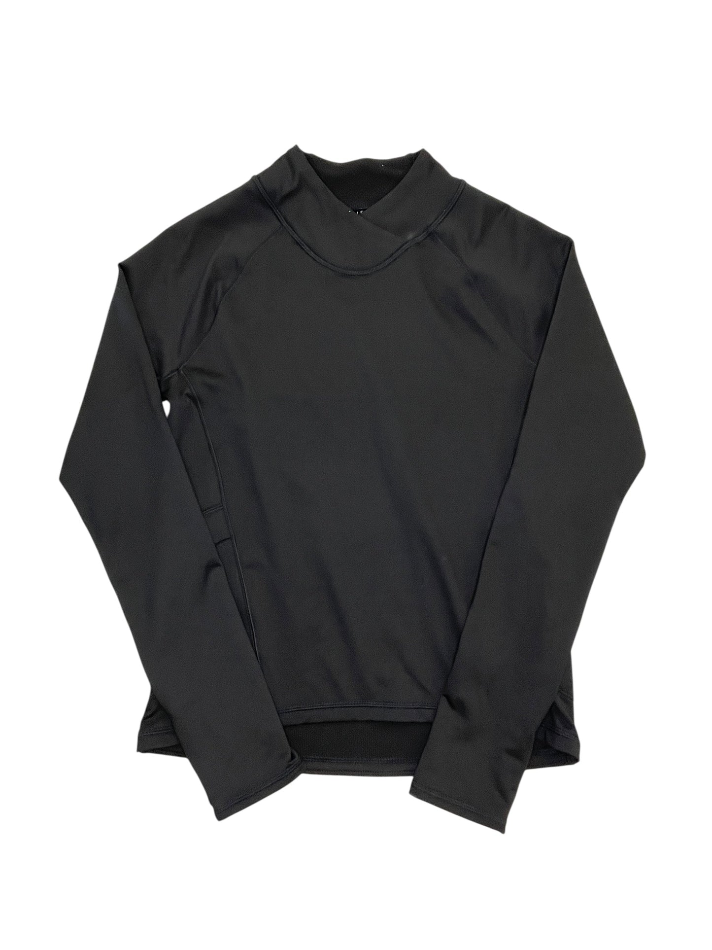 Athletic Top Ls Collar By Athleta In Black, Size:Xxs