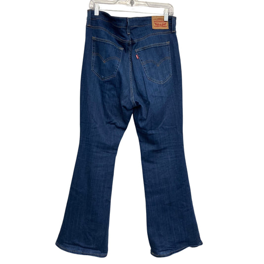 Jeans Flared By Levis In Blue Denim, Size:14