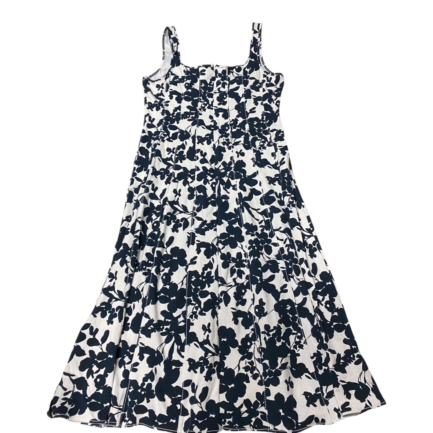 Dress Casual Maxi By Loft In Blue & White, Size:12P