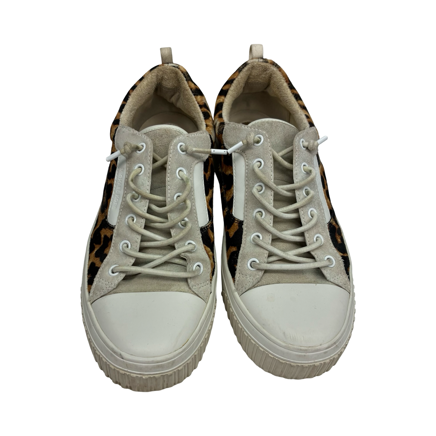 Shoes Designer By Michael Kors In Brown & Cream, Size:8.5