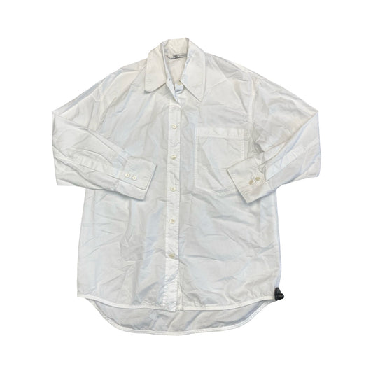 Blouse Ls By Zara In White, Size:M