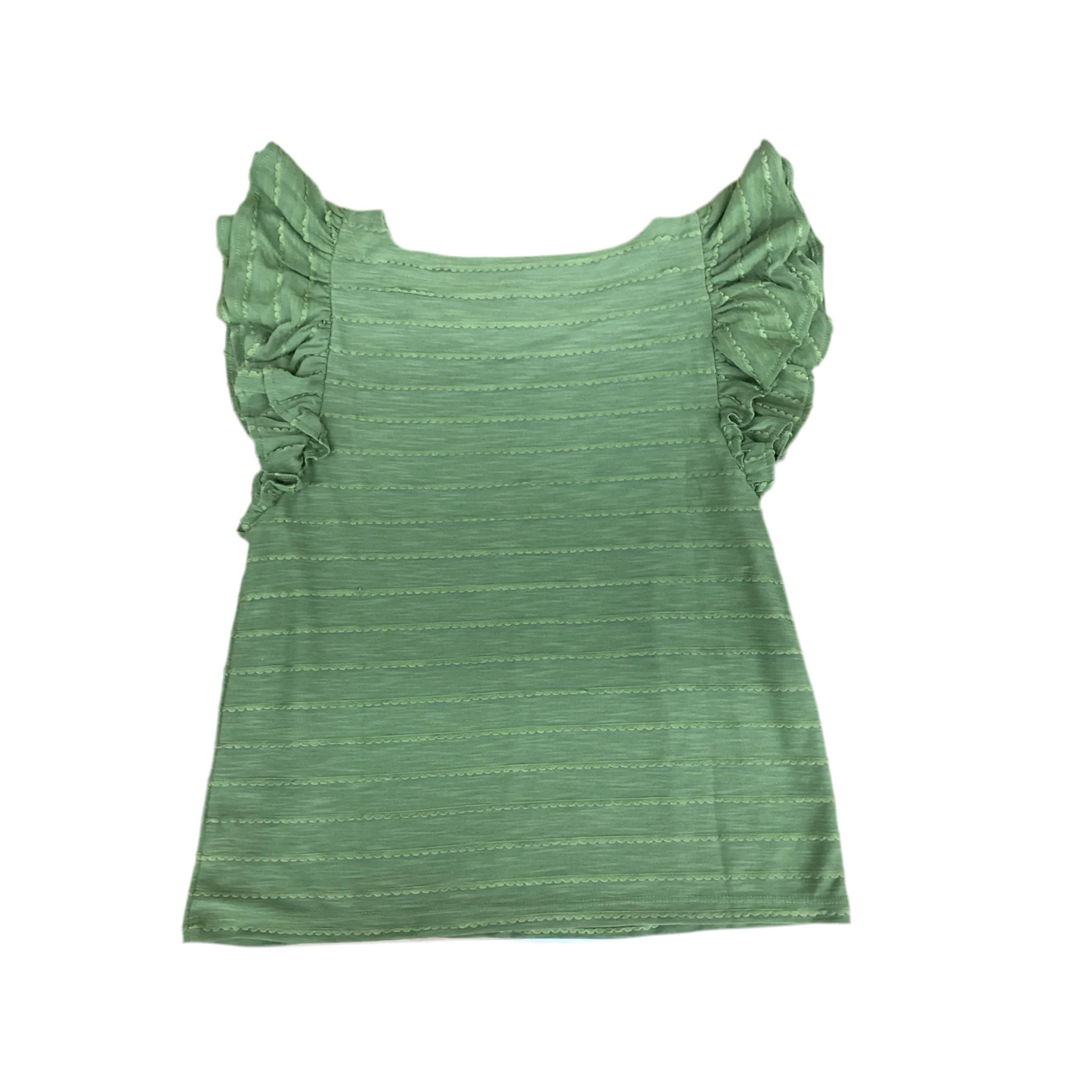 Blouse Short Sleeve By Anthropologie In Green, Size: S