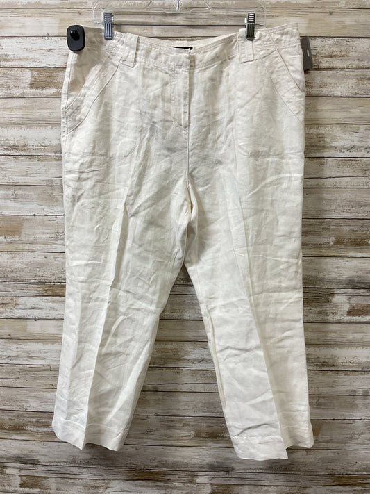 Pants Linen By Charter Club In White, Size:16