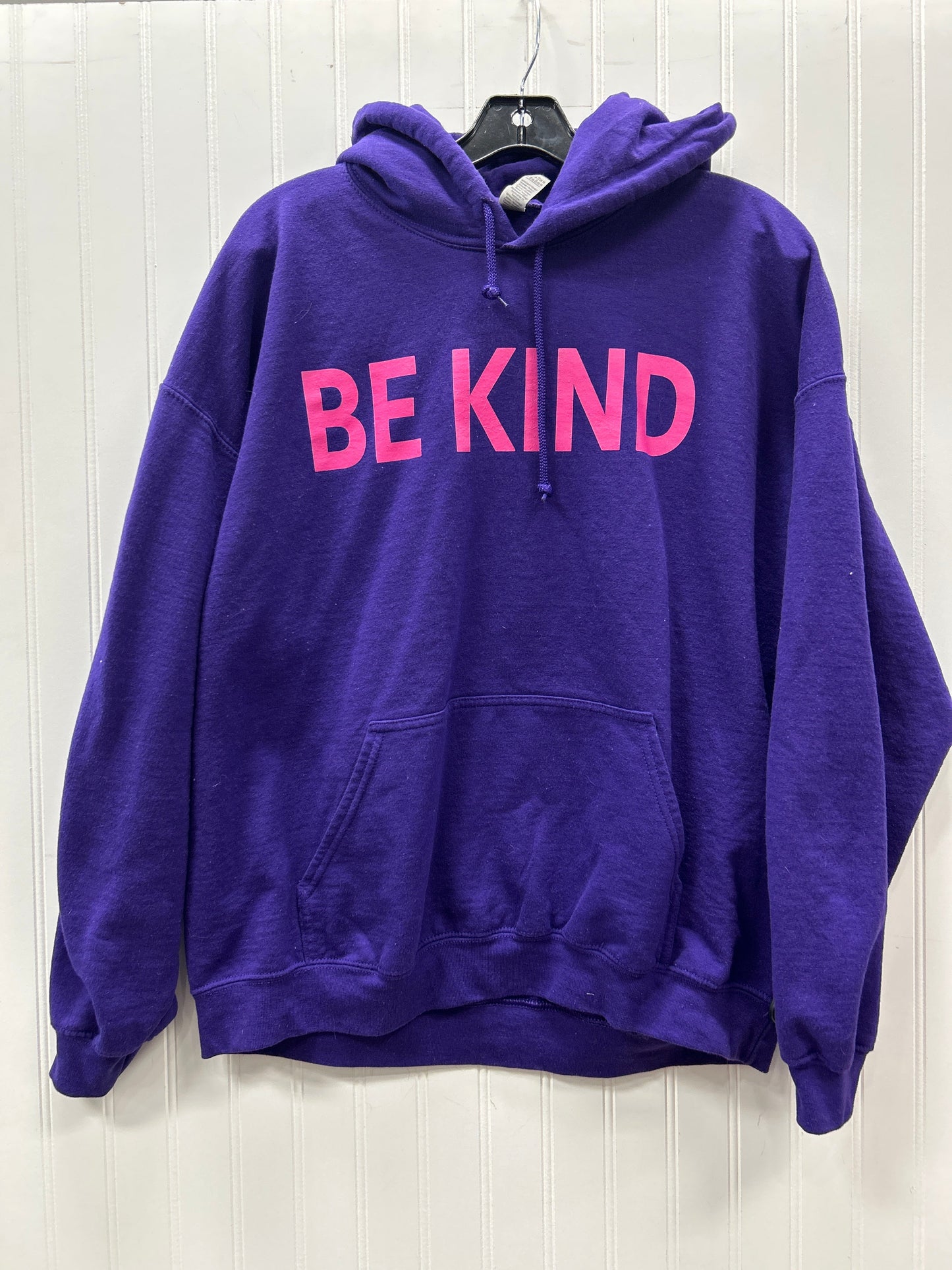 Sweatshirt Hoodie By Gildan In Purple, Size:Xl