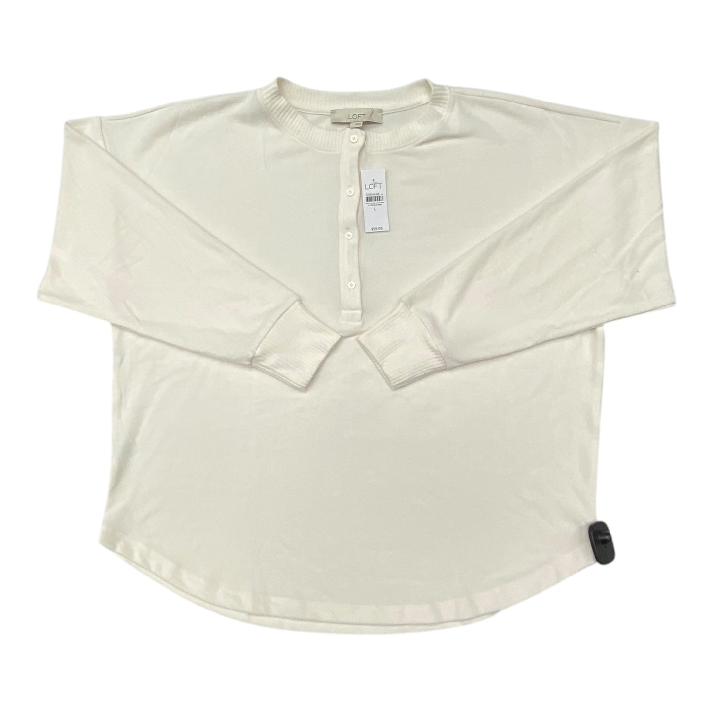 Sweater By Loft In Cream, Size:L