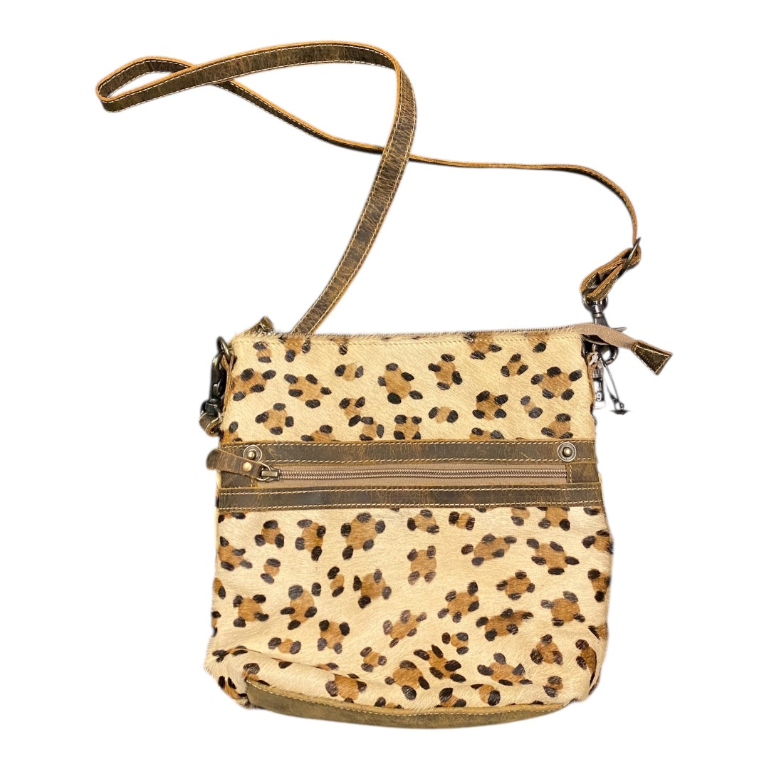 Handbag Leather By Myra In Animal Print, Size:Medium
