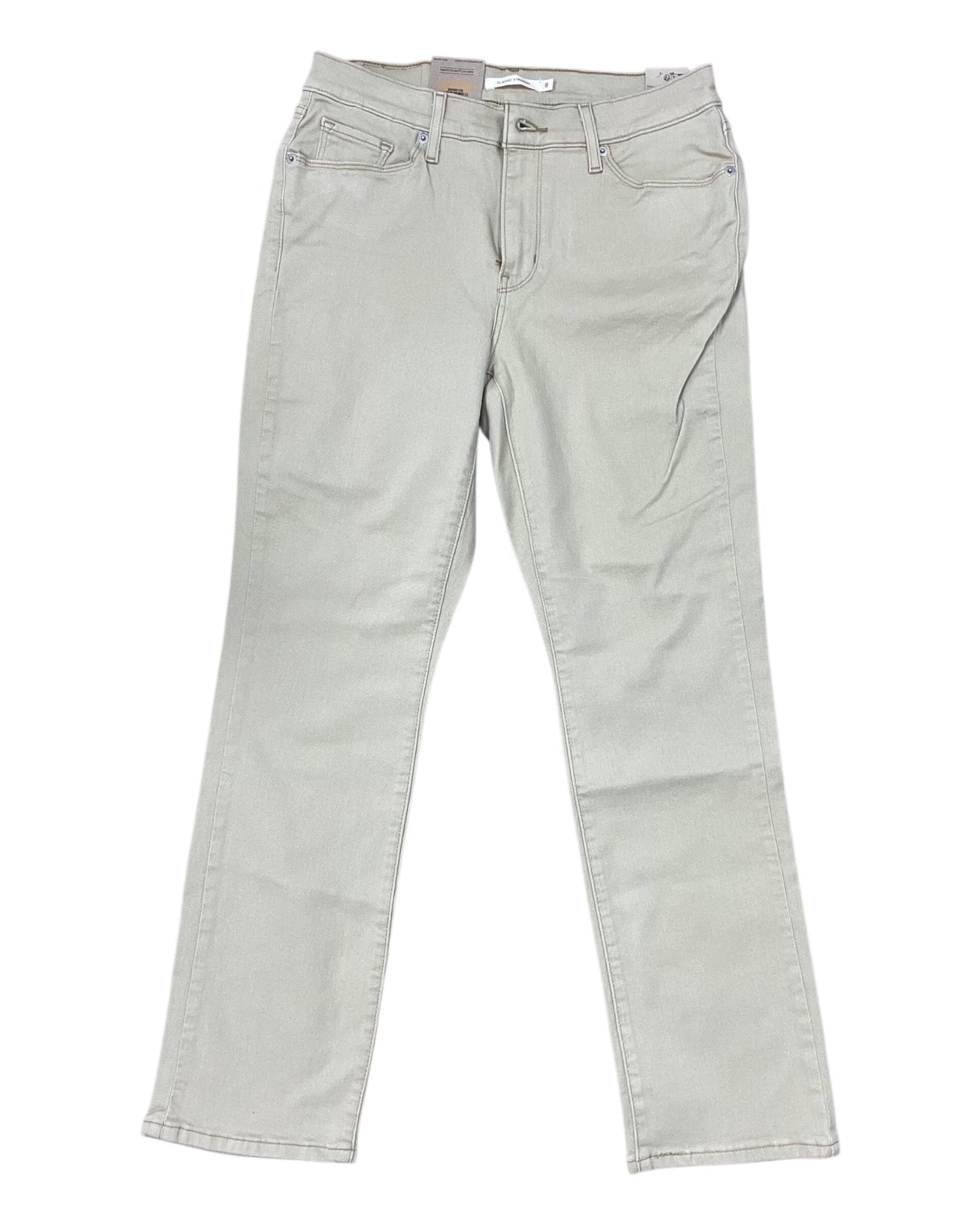 Jeans Straight By Levis In Tan, Size:8P