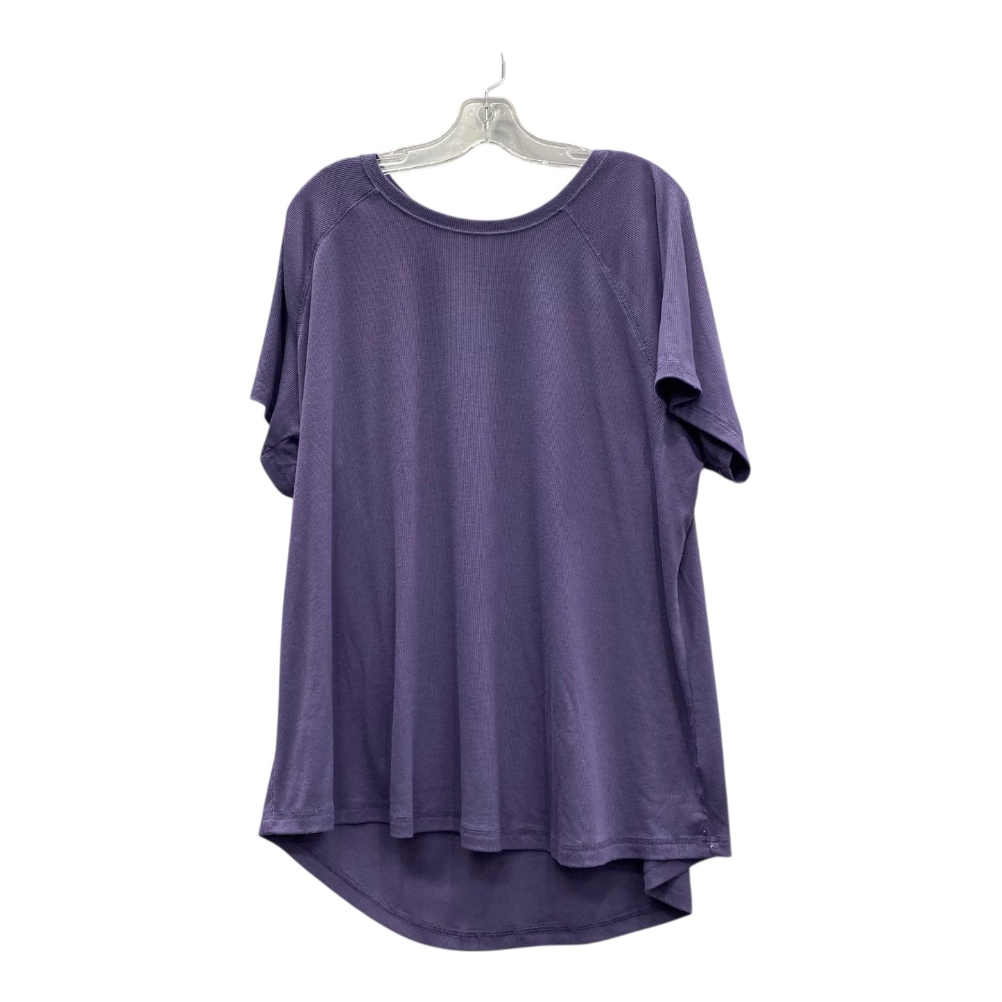 Athletic Top Ss By Tek Gear In Purple, Size:1X