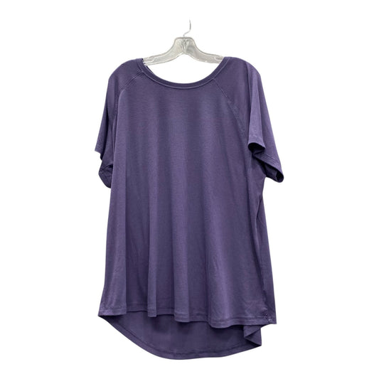 Athletic Top Ss By Tek Gear In Purple, Size:1X