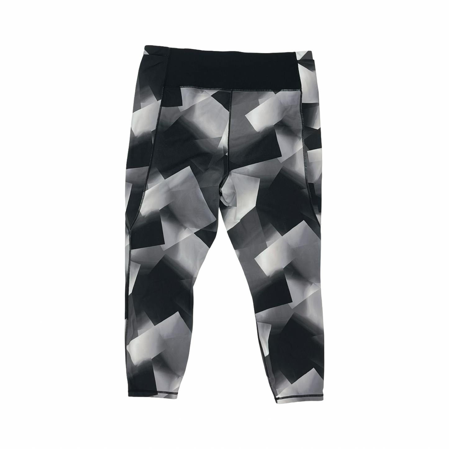 Athletic Leggings Capris By Reebok In Grey & White, Size:3X