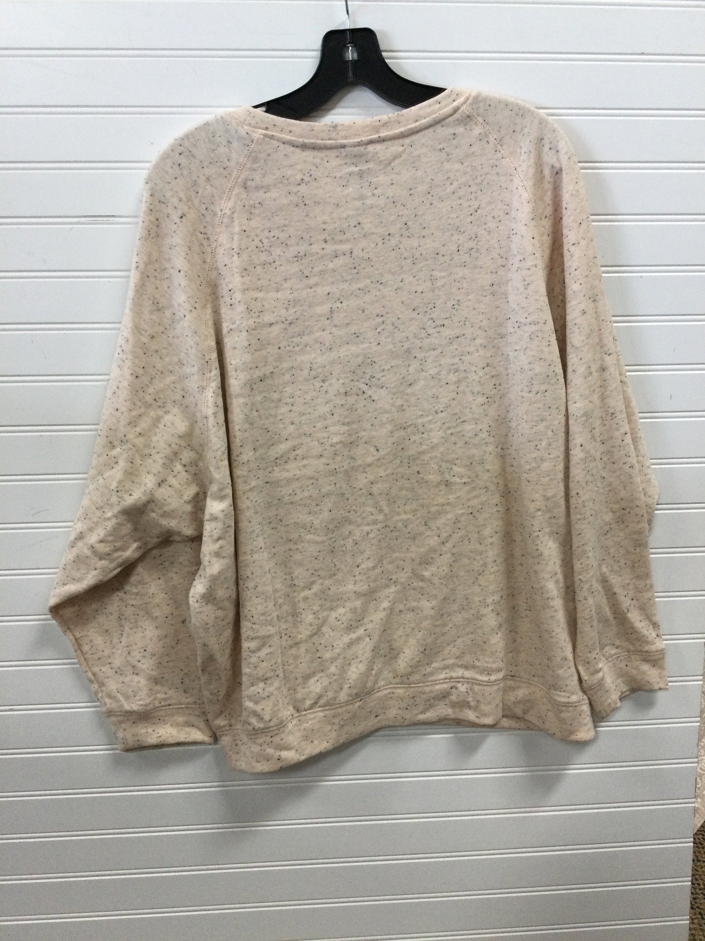 Athletic Sweatshirt Crewneck By Mono B In Peach, Size:1X
