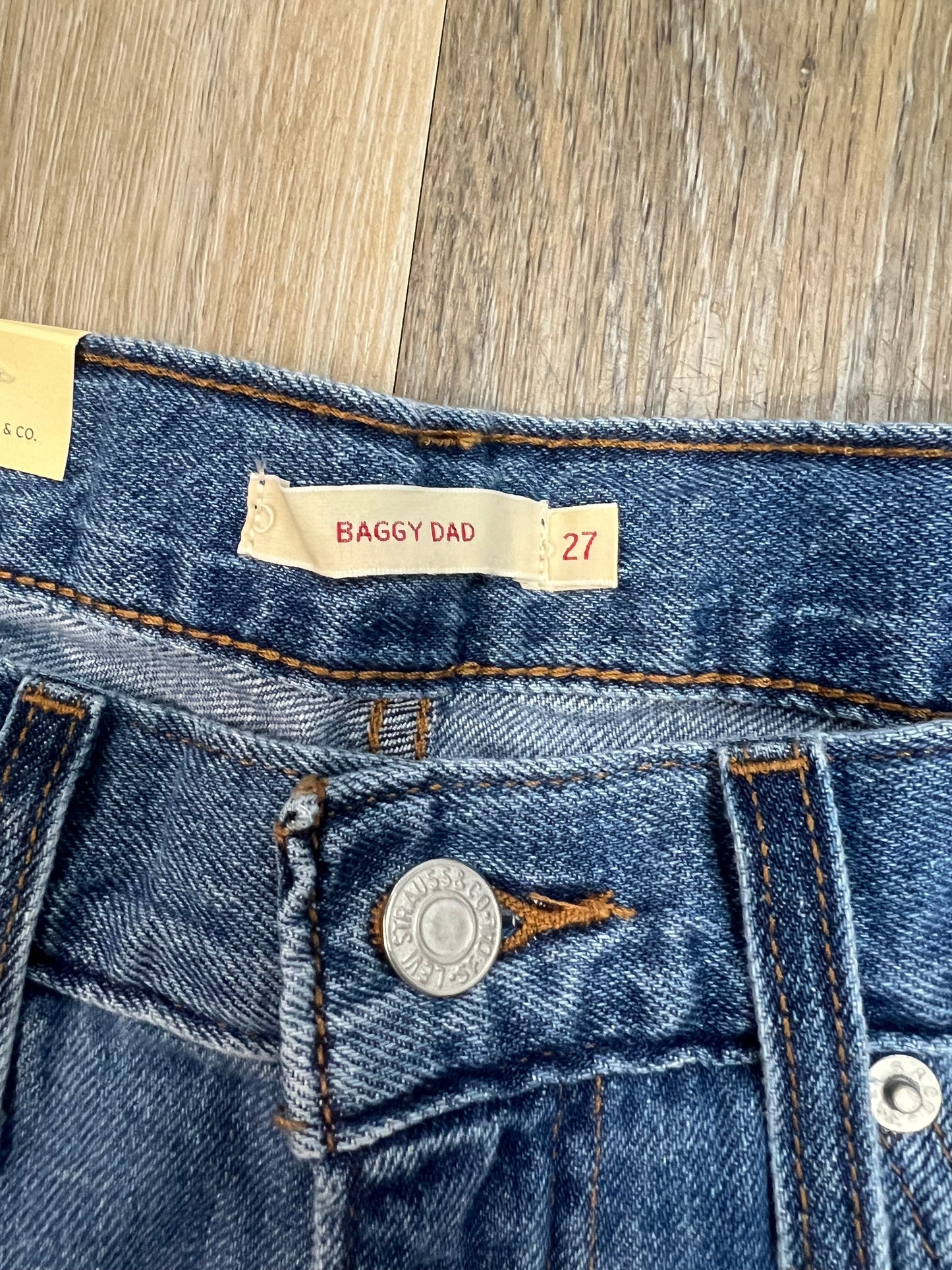 Jeans Straight By Levis In Blue Denim, Size: 4/27