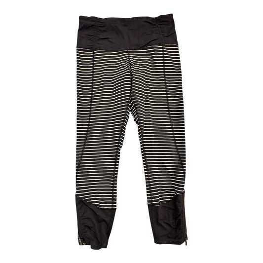 Athletic Leggings Capris By Lululemon In Black & White, Size:6