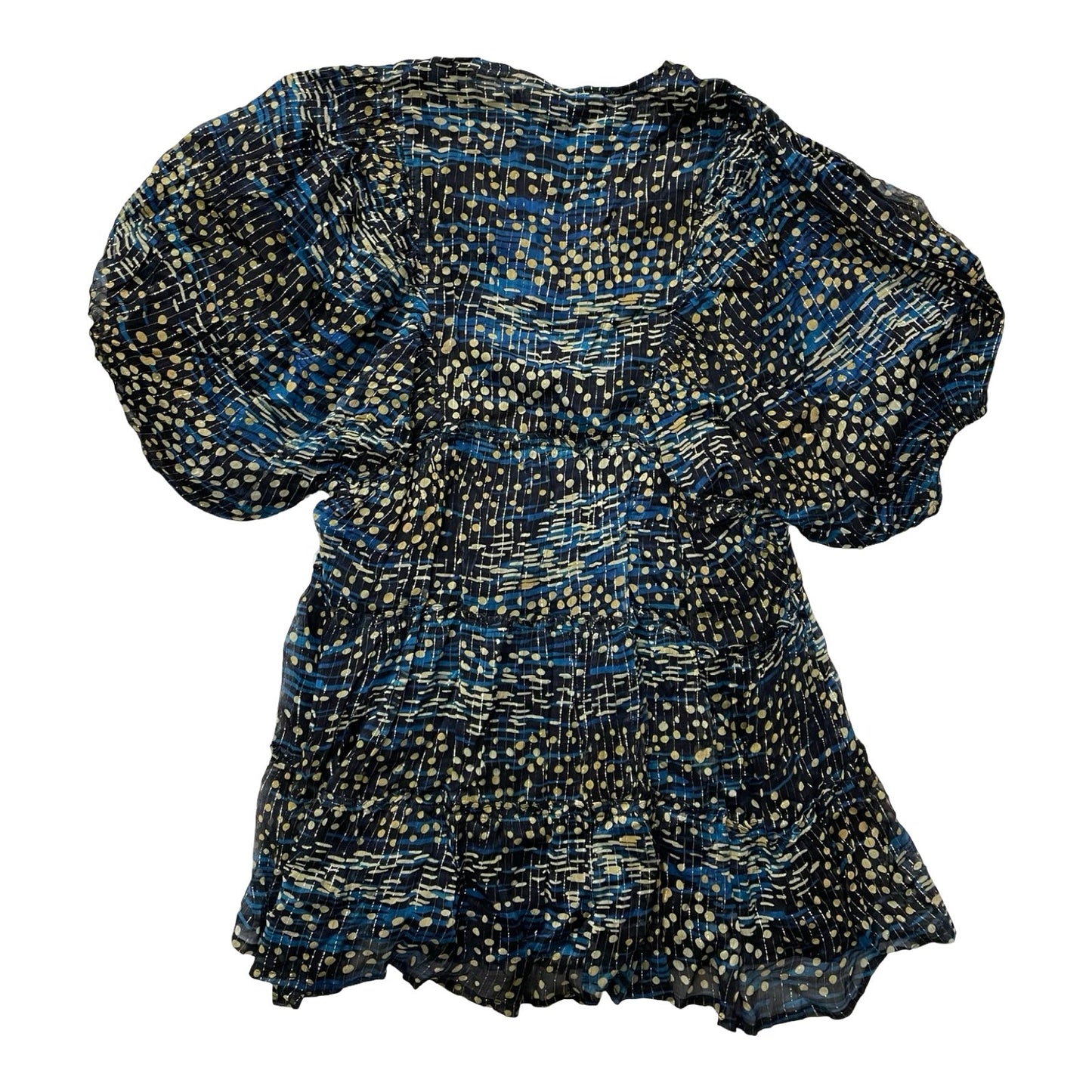 Dress Casual Short By Shore In Blue & Yellow, Size:Xs