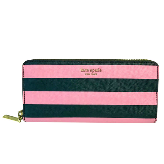Wallet Designer By Kate Spade In Green & Pink, Size:Large