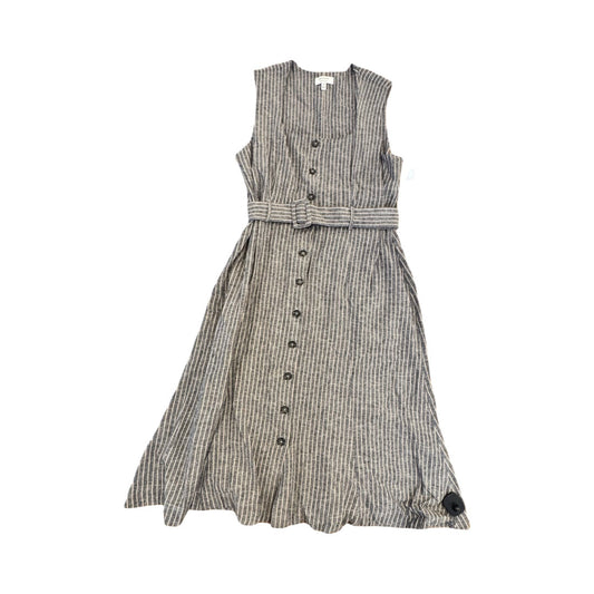 Dress Casual Midi By Banana Republic In Black & White, Size:18