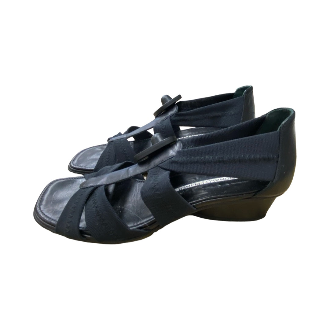 Sandals Heels Block By Donald Pliner In Black, Size:8