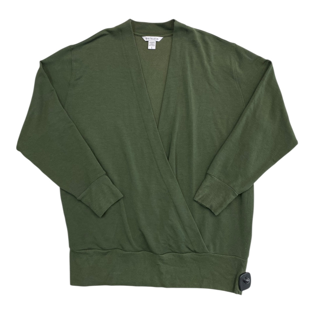 Athletic Top Long Sleeve Crewneck By Athleta In Green, Size: L