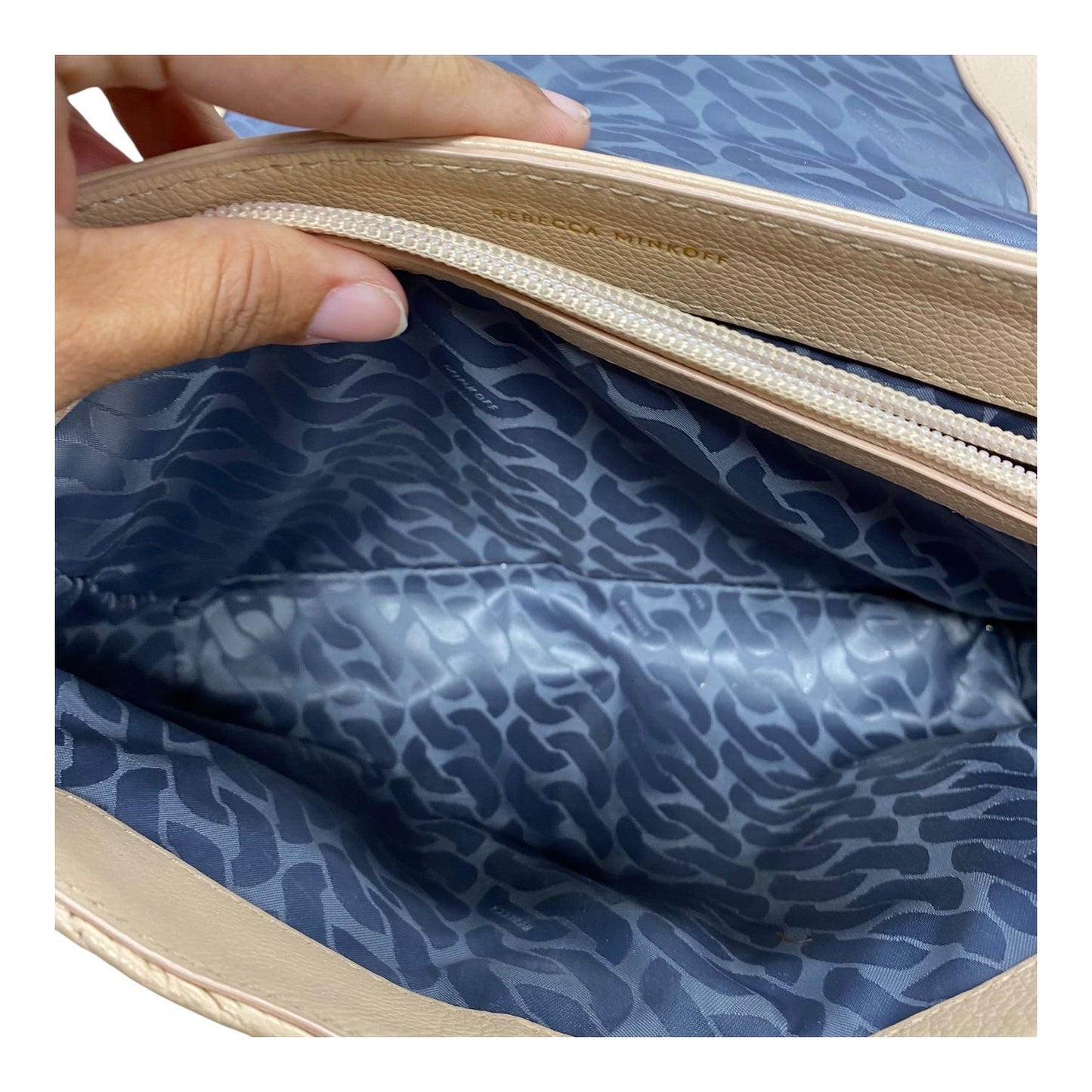 Crossbody Designer By Rebecca Minkoff In Cream, Size:Medium