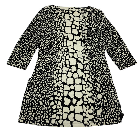 Top 3/4 Sleeve By J Mclaughlin In Black & Cream, Size:M