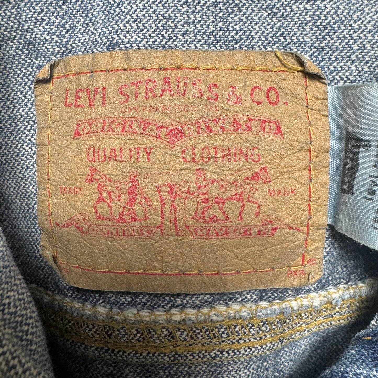 True Vintage Jacket Denim By Levis In Blue Denim, Size: S
