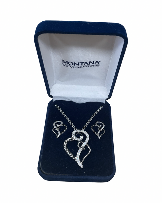 Necklace Other By Cmb In Silver, Size:02 Piece Set