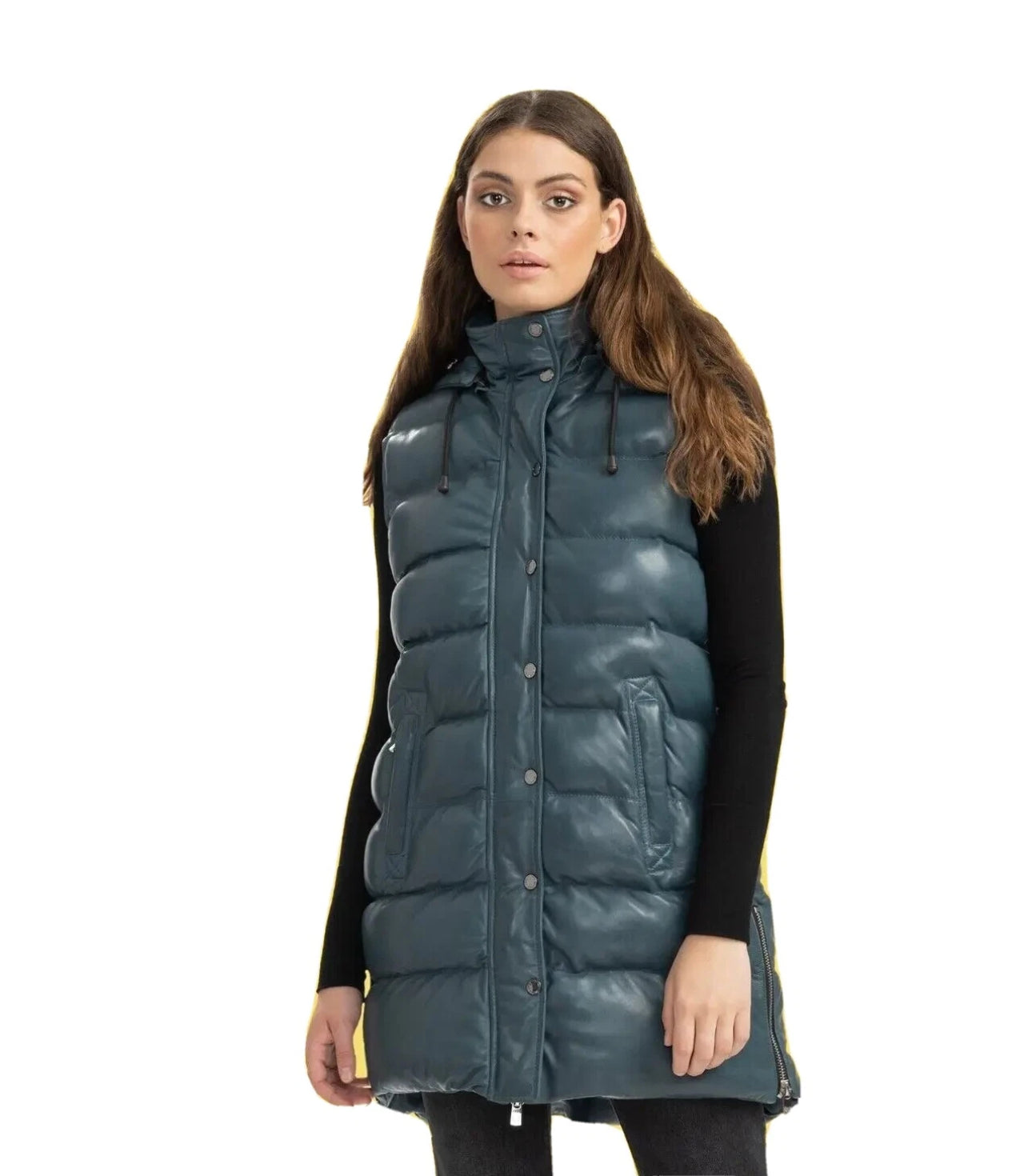 Vest Puffer & Quilted By BOD & Christensen In Teal, Size: L