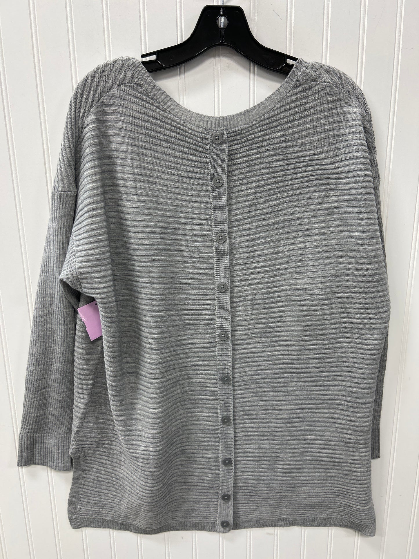 Top Ls By Tahari In Grey, Size:1X