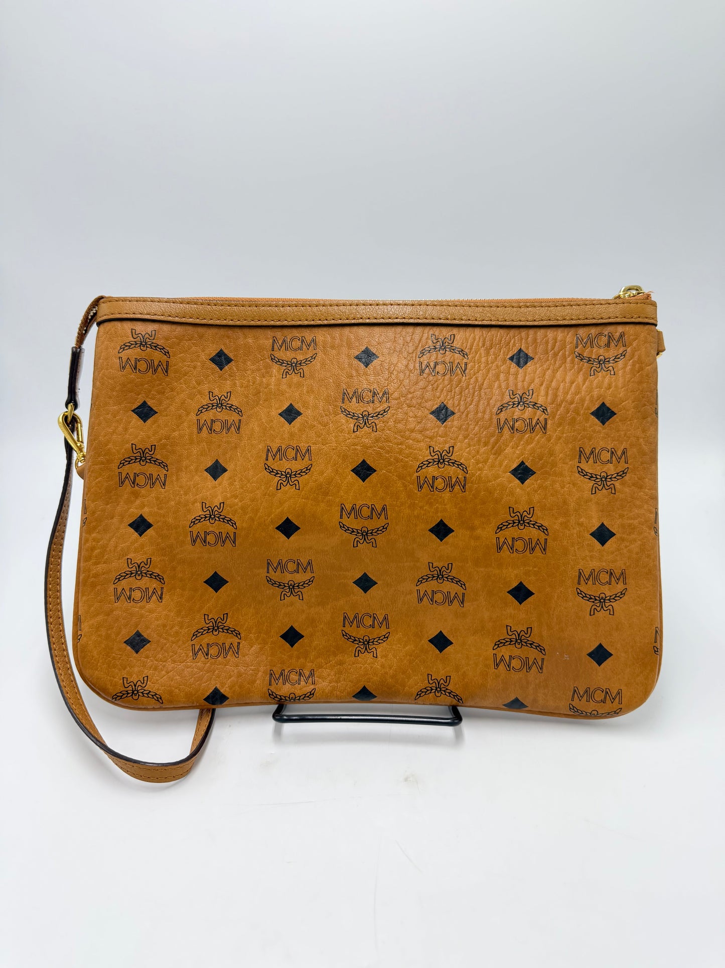 MCM Visetos Liz Reversible Shopper Tote + Pouchette Luxury Handbag