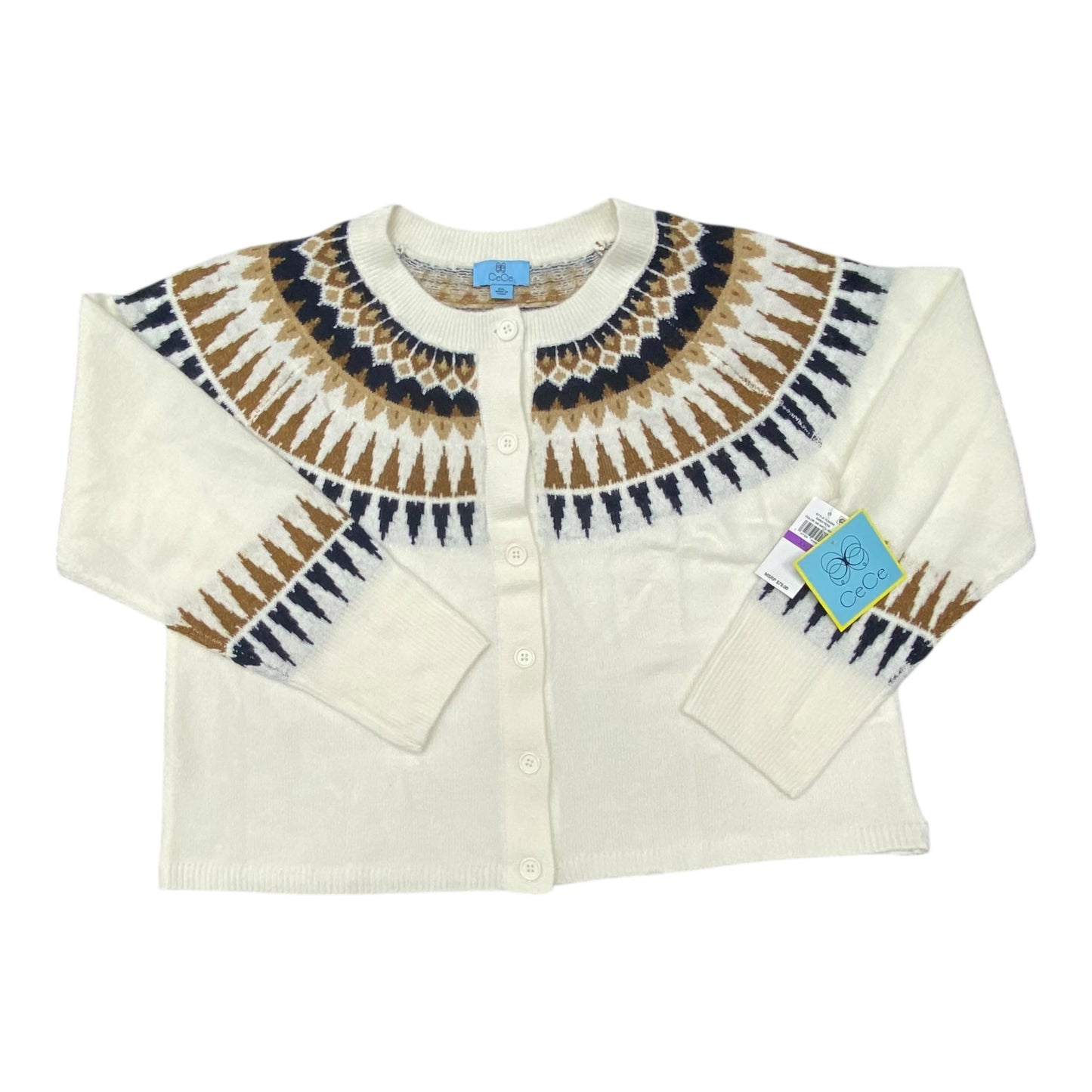 Sweater Cardigan By Cece In Multi, Size:Xxl