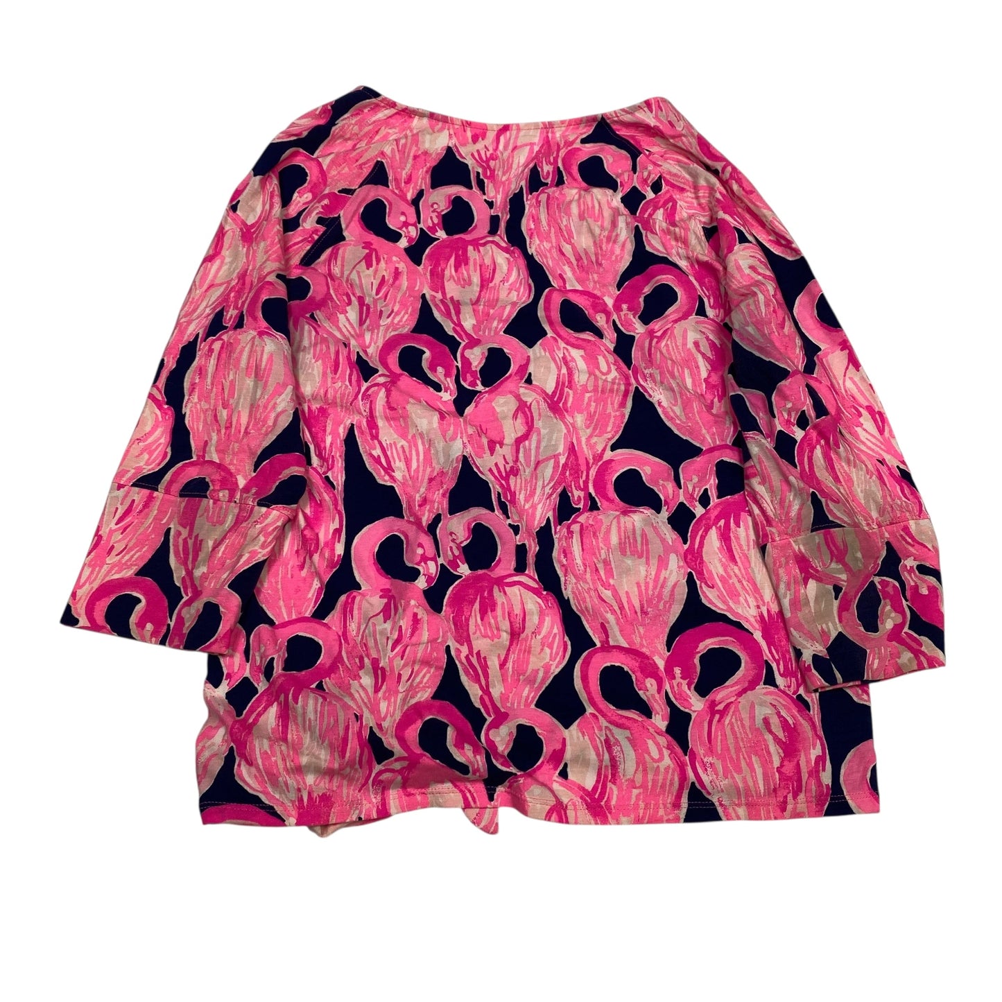 Top 3/4 Sleeve Designer By Lilly Pulitzer In Blue & Pink, Size:M