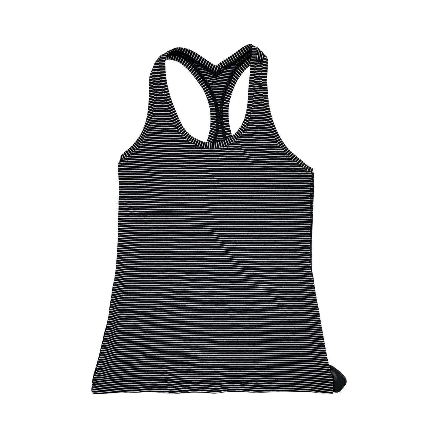 Athletic Tank Top By Lululemon In Black & White, Size:S