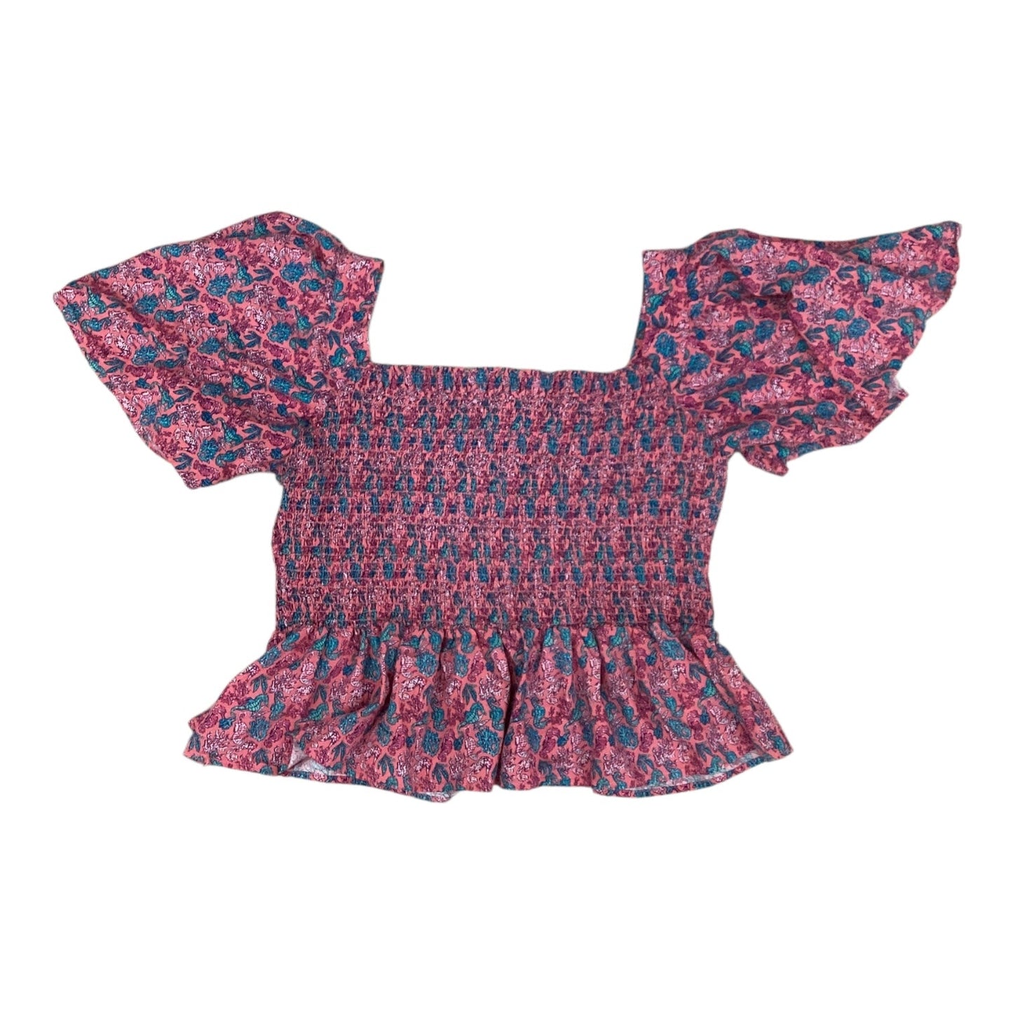 Top Ss By Simply Southern In Floral Print, Size:2X