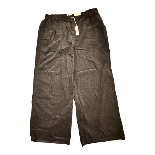 Pants Corduroy Wide Leg By Max Studio In Black, Size:1X