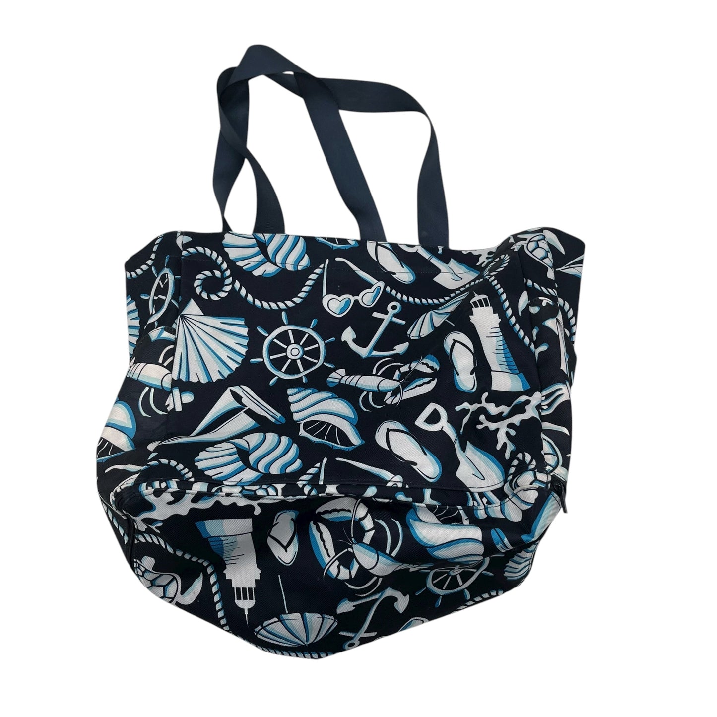 Tote By Vera Bradley In Blue & White, Size:Large