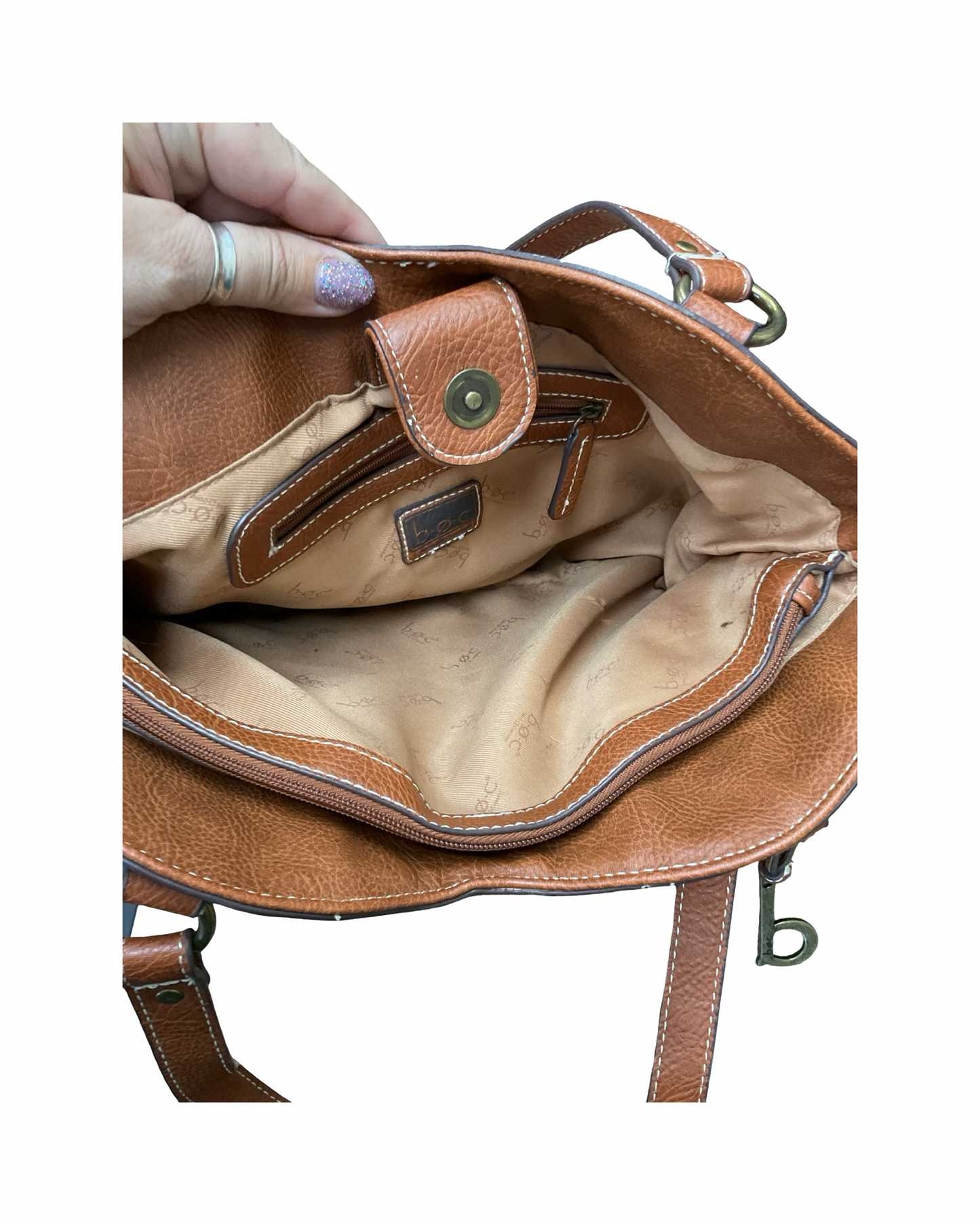 Handbag By Boc In Brown & Orange, Size:Medium