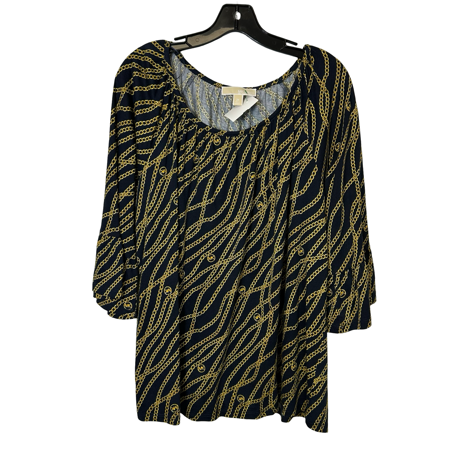 Top 3/4 Sleeve By Michael By Michael Kors In Multi, Size:2X