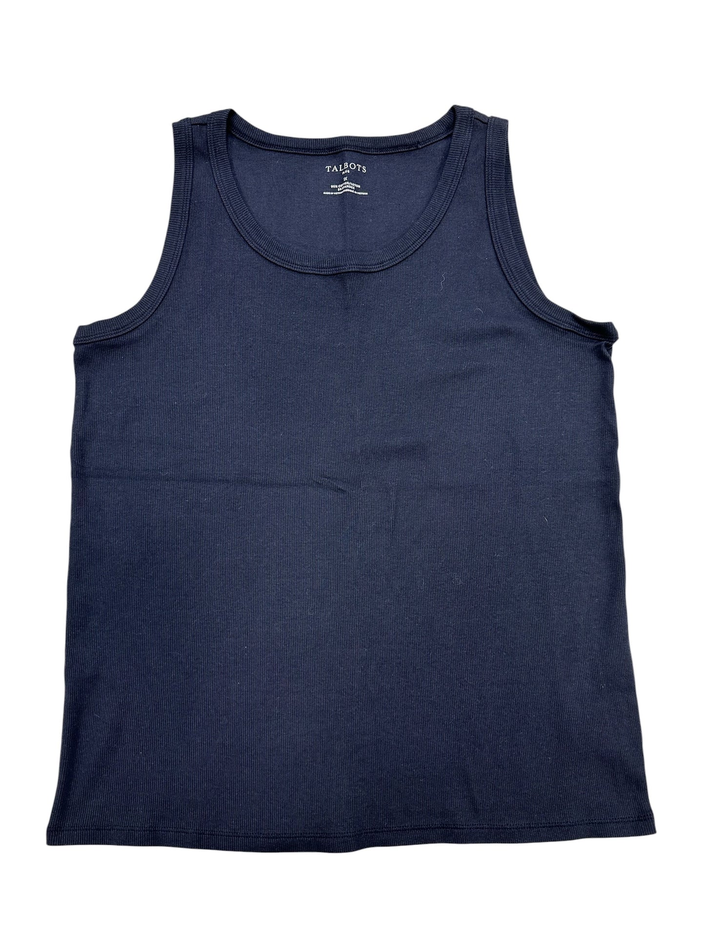 Top Sleeveless Basic By Talbots In Navy, Size:1X