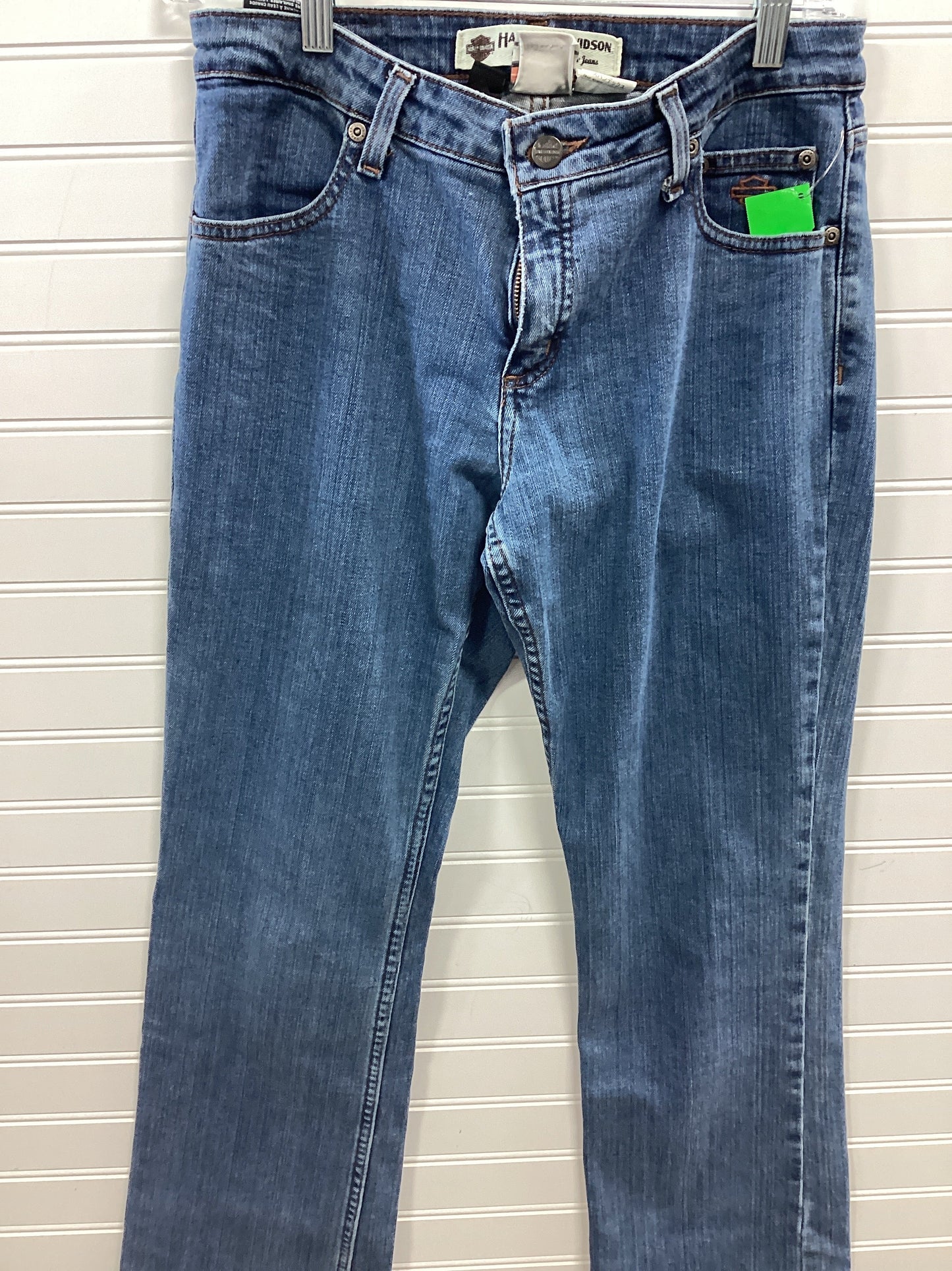Jeans Boot Cut By Harley Davidson In Blue Denim, Size:4P