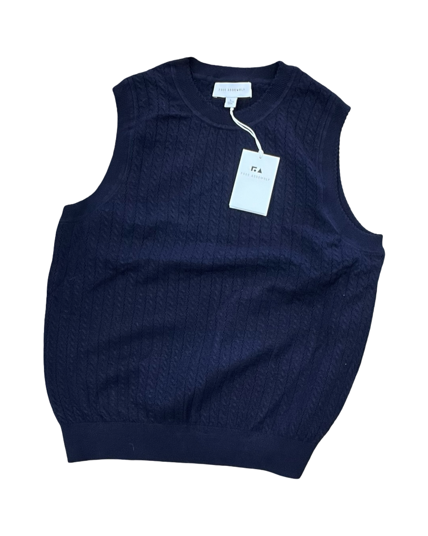 Top Sleeveless By Free Assembly In Navy, Size:L
