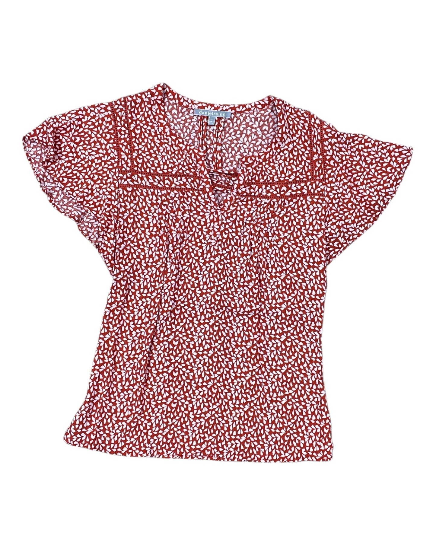 Top Ss By Daniel Rainn In Orange & White, Size:S