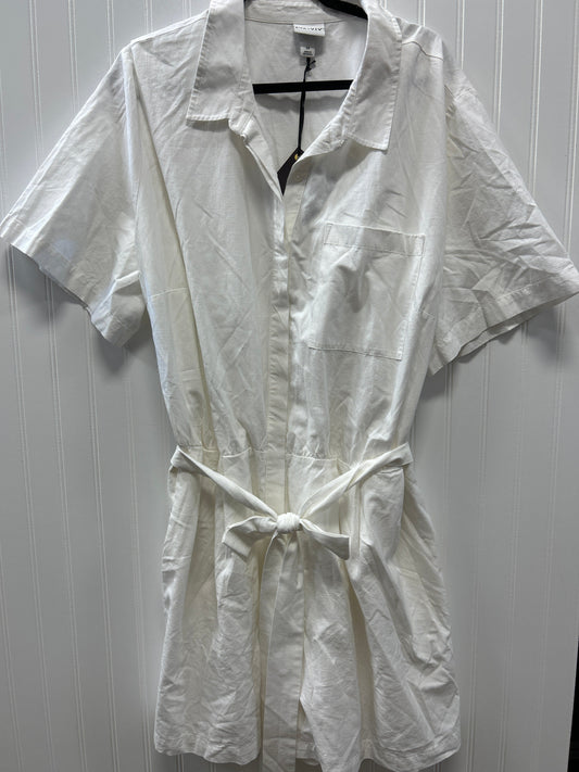 Romper By Ava & Viv In White, Size:3X NWT