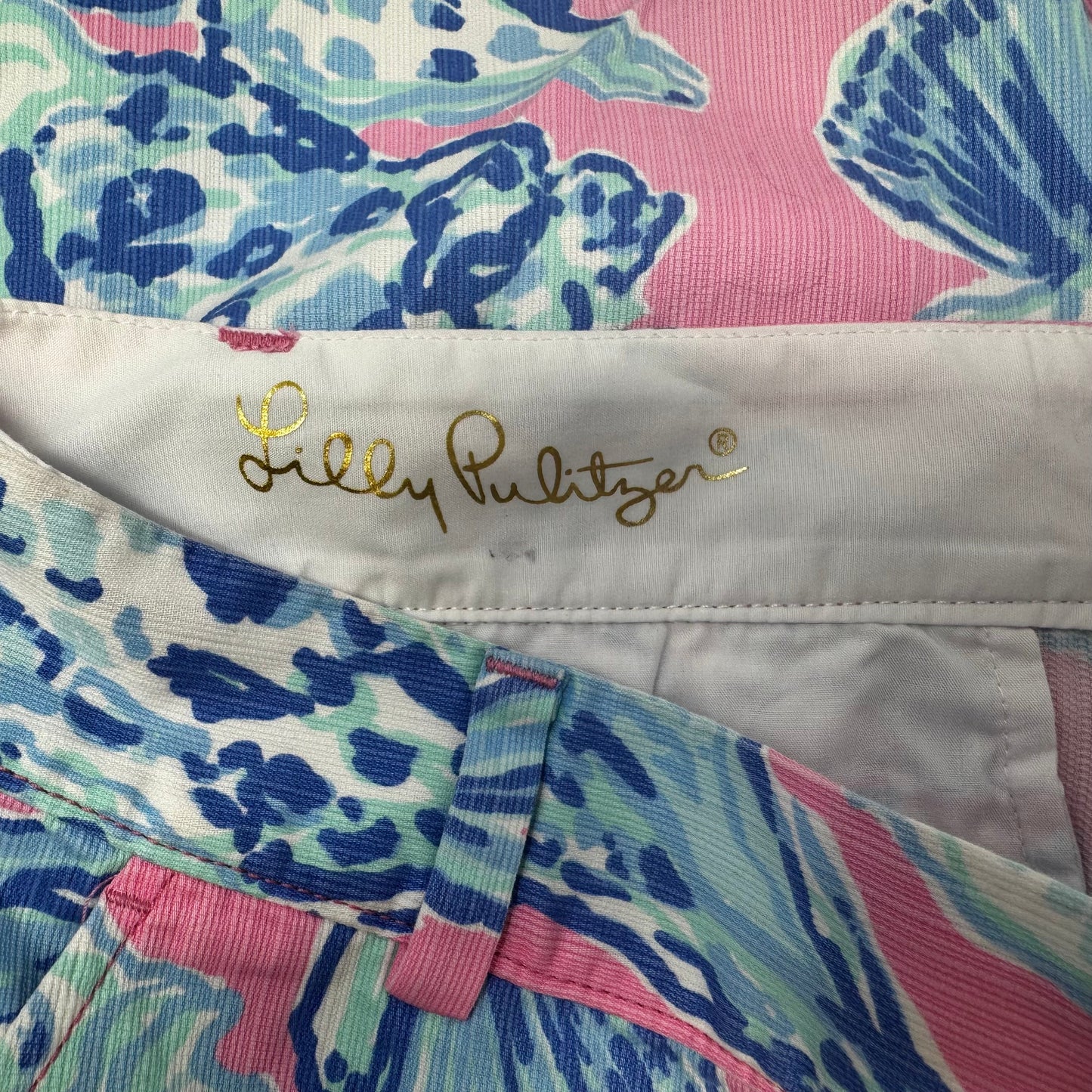 The Chipper Shorts Designer By Lilly Pulitzer In Blue & Pink, Size: 10